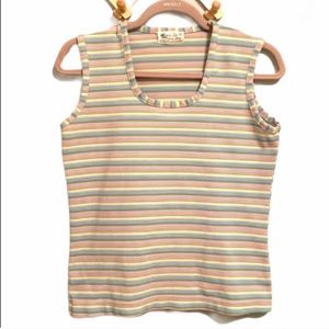 Vintage Sears Pastel Tank(Striped)